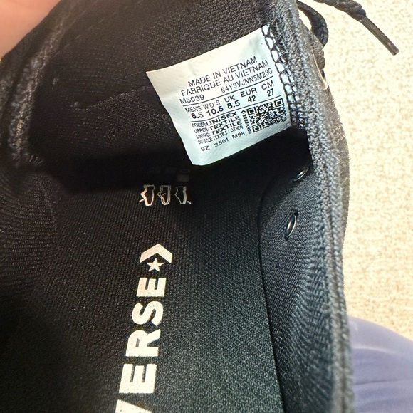 Converse Men's All-Black Canvas Sneakers - Picture 3 of 3